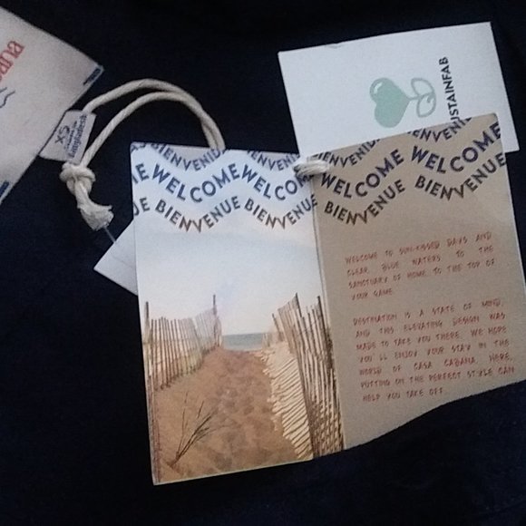 CASA CABANA Navy Blue Shirt with tags. Long sleeve or convert to 3/4 sleeve. - Picture 12 of 13